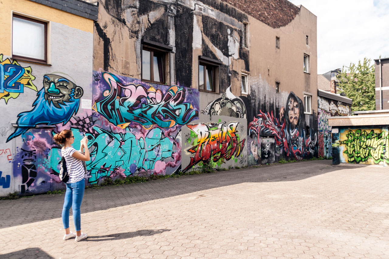 Adlerstraße Hinterhof Graffiti