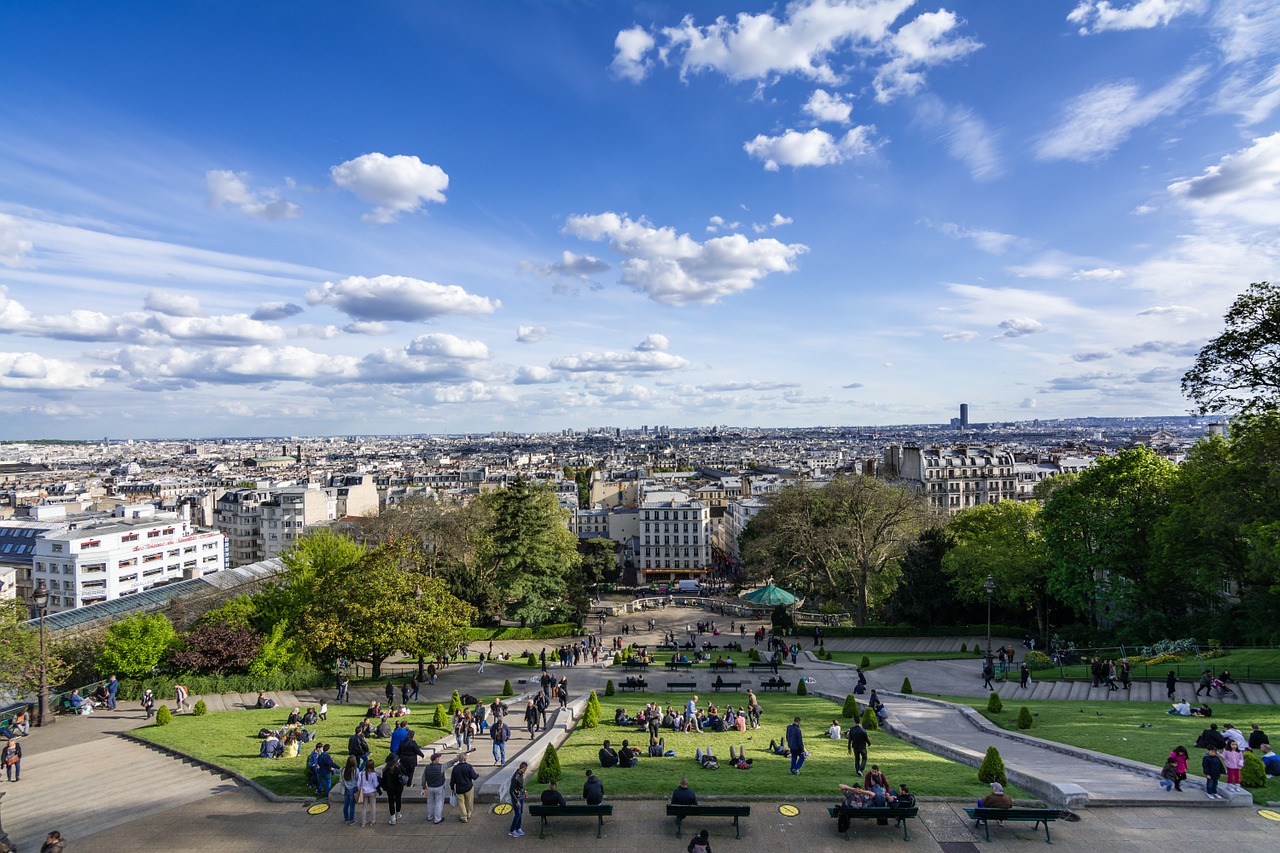 Blick auf Paris vom Hügel Montmartre