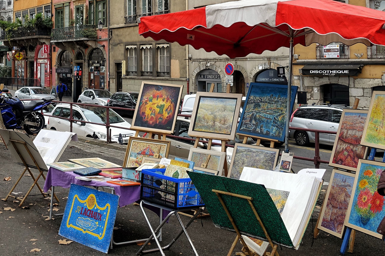 Künstlermarkt in Lyon