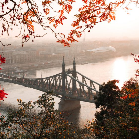 Budapest Friedensbrücke Herbst