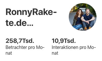 Screenshot des Pinterest-Profils von RonnyRakete.de